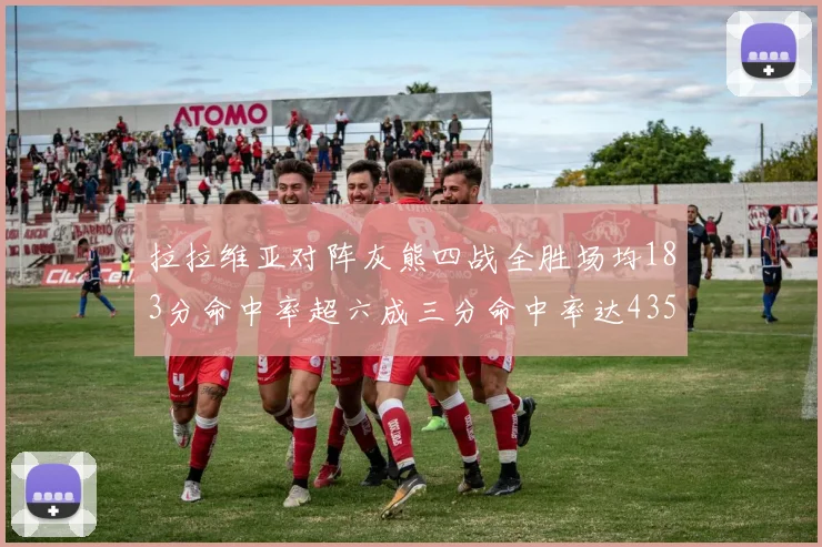 拉拉维亚对阵灰熊四战全胜场均183分命中率超六成三分命中率达435